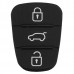 Вставка для ключа Kia Ceed, Picanto, Sportage, Hyundai Accent, i20 i30 ix35, 3 кнопки, флип